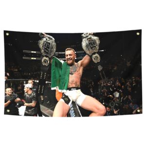 Celebrate Conor McGregor's victory with this premium imported boxing flag poster from Curat Cart, perfect for fans and collectors.