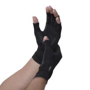 Experience relief with authentic Copper Fit ICE Compression Gloves, designed for comfort and support during activities.