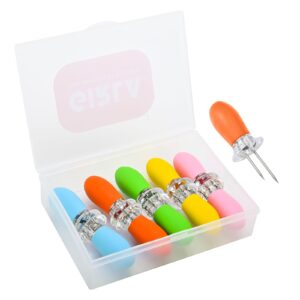 Premium imported Corn on the Cob Holders Set in vibrant colors, perfect for easy eating. Available at Curat Cart.