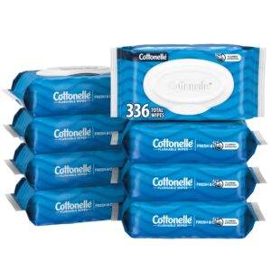 Premium imported Cottonelle Flushable Wet Wipes offer 336 total wipes, ensuring freshness and cleanliness. Available at Curat Cart.