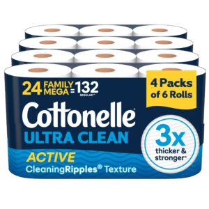 Experience Cottonelle Ultra Clean Toilet Paper, a premium import with CleaningRipples texture for a superior clean. Available at Curat Cart.