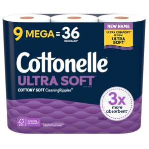 Cottonelle Ultra Soft Toilet Paper, a premium import, offers ultimate comfort with 3x more absorbency. Available at Curat Cart.