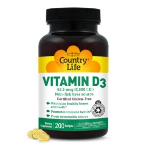 Discover Country Life Vitamin D3, a premium imported supplement for strong bones and immune health, available at Curat Cart.