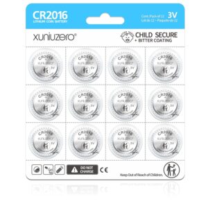 Premium imported CR2016 coin battery pack of 12, ideal for various devices. Available at Curat Cart.