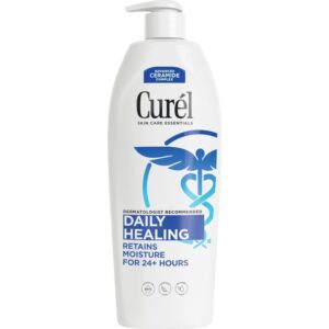 Curél Daily Healing Body Lotion, dermatologist-recommended for 24+ hour moisture retention. 100% genuine product.