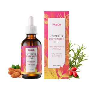 Premium imported Cyperus Rotundus Oil for hair reduction, available at Curat Cart. Achieve silky smooth hair effortlessly.