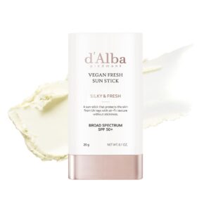Discover d'alba Air Fit Fresh Sun Stick, a premium imported sunscreen that offers silky protection from UV rays. Available at Curat Cart.