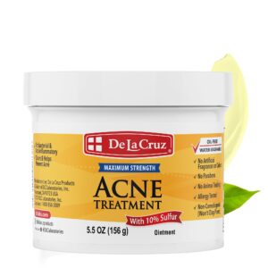 Premium imported De La Cruz Sulfur Ointment for acne treatment, featuring 10% sulfur. Available at Curat Cart.