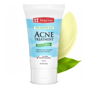 Discover premium imported De La Cruz Sulfur Ointment, perfect for sensitive skin. Antibacterial and oil-free for effective acne treatment. Available at Curat Cart.