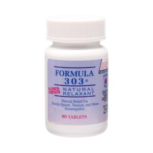 Discover authentic Dee CEE Labs Formula 303 Tablets for natural relief from muscle spasms and tension. 90 tablets included.