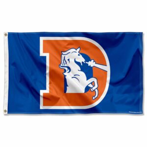 Premium imported Denver Broncos Vintage Flag, showcasing iconic logo in vibrant colors. Perfect addition for fans. Available at Curat Cart.