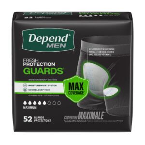 Depend Men's Incontinence Guards offer maximum coverage with premium import quality. Available at Curat Cart for ultimate comfort.