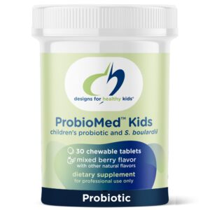 Discover Designs for Health Probiotic Kids, a premium imported dietary supplement with mixed berry flavor for children's health. Available at Curat Cart.
