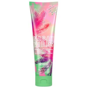 Discover Devoted Creations Vacay Vibes Tanning Lotion, a premium import for a radiant glow this summer. Available at Curat Cart.