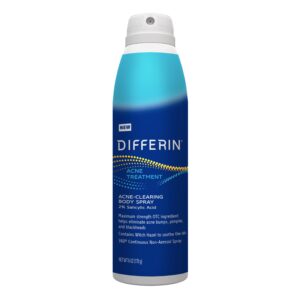 Discover Differin Acne Body Spray, a premium imported treatment with 2% salicylic acid for clear skin. Available at Curat Cart.