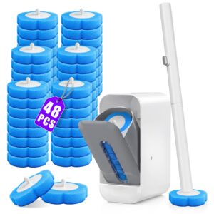 Premium imported disposable toilet brush refills from Curat Cart, featuring 48 pieces for effective cleaning. Ideal for modern homes.