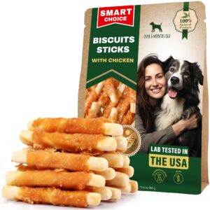 Premium imported Dog Treats Chicken Wrapped Biscuits, ideal for your furry friend. Available at Curat Cart.