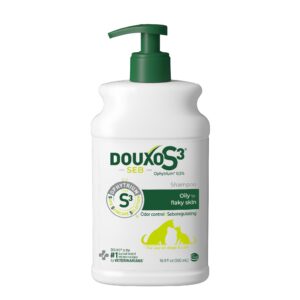 Douxo S3 SEB Dog Shampoo offers premium import quality for oily, flaky skin. Available at Curat Cart for your pet's needs.
