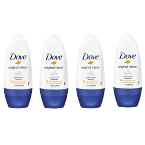 100% Genuine Dove Original Clean Deodorant, aluminum-free, offering lasting freshness and care for your skin.