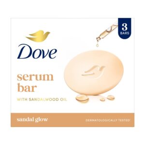 Dove Serum Bar with Sandalwood Oil - Front Packaging & Bottle View | genuine imported stock available in India at Curat Cart
