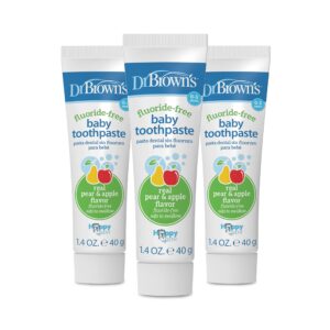 Discover Dr. Brown's Baby Toothpaste, a premium imported choice with real pear and apple flavor, available at Curat Cart.