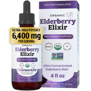 Dr. Green Mom Elderberry Syrup, a premium imported elixir, supports daily immunity with 6,400 mg per serving. Available at Curat Cart.