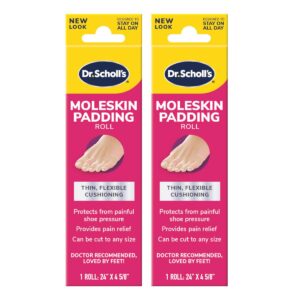 Dr. Scholl's Moleskin Rolls offer premium imported cushioning for pain relief from shoe pressure. Available at Curat Cart.