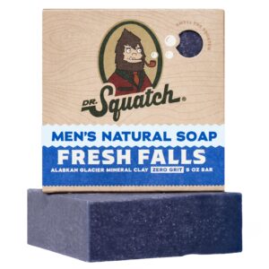 Dr. Squatch Natural Men's Soap offers a premium imported experience with Fresh Falls scent, available at Curat Cart for discerning consumers.