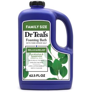 100% Genuine Dr Teal's Foaming Bath Relax & Relief. Eucalyptus and Spearmint essential oils for soothing relaxation.
