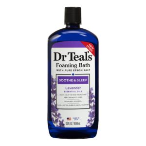 Dr Teal’s Foaming Bath Lavender offers a soothing escape with pure Epsom salt. A premium import available at Curat Cart.