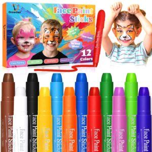 Discover the Drawdart Face Painting Kit, a premium imported set with 12 vibrant colors, perfect for safe and fun face painting. Available at Curat Cart.