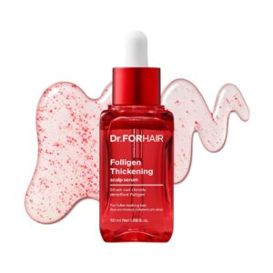 Dr.FORHAIR Folligen Thickening Serum, a premium imported scalp serum for fuller-looking hair, available at Curat Cart.