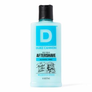 Duke Cannon After Shave Balm, a premium import with menthol and shea butter, available at Curat Cart for a refreshing finish.