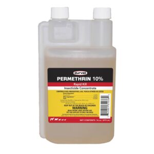Durvet Permethrin Concentrate Insecticide, a premium import, effectively controls pests. Available at Curat Cart.