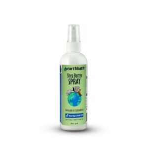 Premium imported earthbath Shea Butter Spray for pets, featuring avocado and calendula for optimal skin care. Available at Curat Cart.