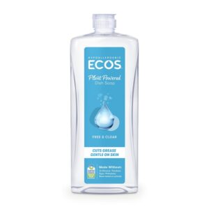 ECOS Dishmate Detergent offers a premium imported, plant-powered formula that cuts grease while being gentle on skin. Available at Curat Cart.