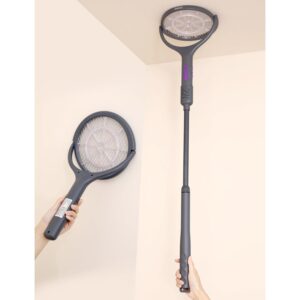 Premium imported Electric Fly Swatter with Handle, perfect for effortless pest control. Available at Curat Cart.