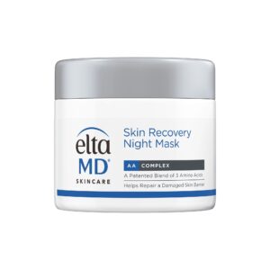 EltaMD Skin Recovery Face Mask, a premium import, features a patented blend of amino acids to repair your skin barrier. Available at Curat Cart.