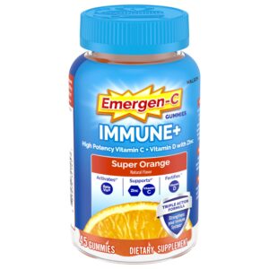 Discover Emergen-C Immune Support Gummies, a genuine dietary supplement with Vitamin C and Zinc for immune health.