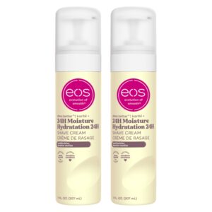 Experience 100% authentic eos Shea Butter Shave Cream for smooth, hydrated skin. Perfect for all skin types.