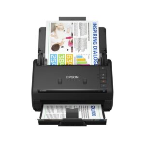 Epson Workforce ES-400 II Scanner actively processing documents, showcasing premium import quality. Available at Curat Cart.
