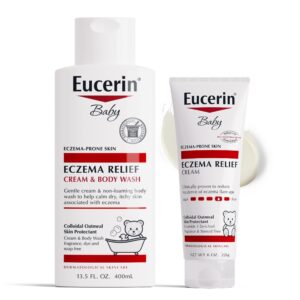 Eucerin Baby Eczema Relief Set, a premium import for eczema-prone skin, available at Curat Cart. Clinically proven for effective care.