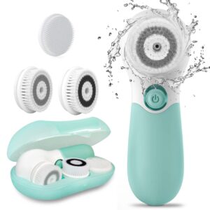 Experience deep cleansing with the premium imported Electric Facial Cleansing Brush from Curat Cart, featuring multiple brush heads for all skin types.