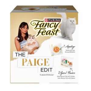 Indulge your cat with Fancy Feast Gourmet Wet Cat Food, a premium imported delight featuring tuna, shrimp, and chicken. Available at Curat Cart.