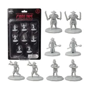 Discover 100% genuine unpainted fantasy goblin mini figures for creative tabletop adventures. Perfect for customization!