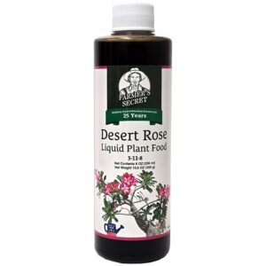 Farmer's Secret Desert Rose Fertilizer is a premium import, ideal for vibrant plant growth. Available at Curat Cart.