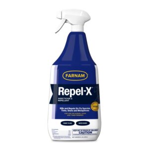 Farnam Repel-X Fly Spray, a premium imported insect repellent, effectively kills flies, ticks, and mosquitoes. Available at Curat Cart.
