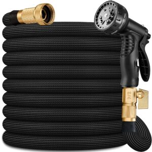 Premium imported flexible garden hose from Curat Cart, featuring a durable design and brass fittings for efficient watering.