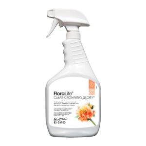 FloraLife Clear Crowning Glory is a premium imported finishing spray, perfect for maintaining fresh floral arrangements. Available at Curat Cart.