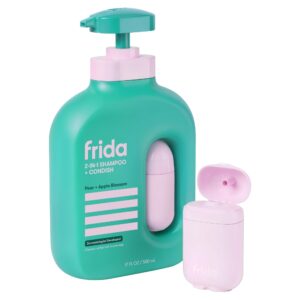 Frida Kids 2-in-1 Shampoo Conditioner, a premium import featuring pear and apple blossom scent, available at Curat Cart.